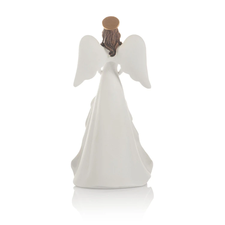 Anioł Bianco ze Świętą Rodziną 21,5 cm - gwiazdy - ujęcie 3