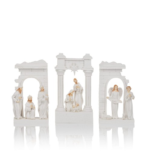 Szopka Bianco w trzech arkadach - podświetlana, 25 cm - widok główny