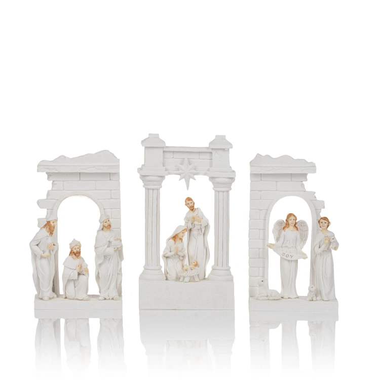 Szopka Bianco w trzech arkadach - podświetlana, 25 cm - widok główny