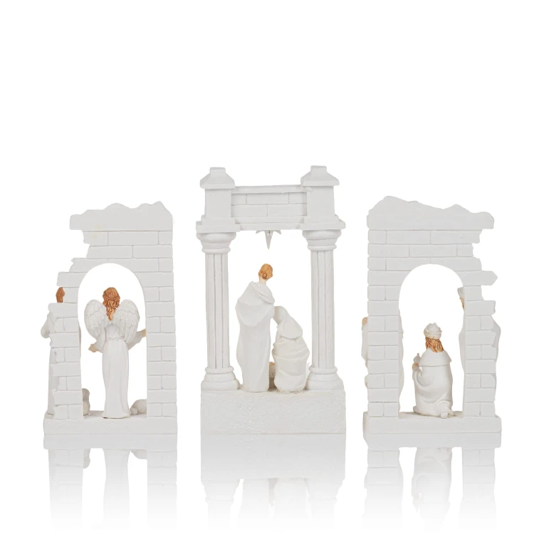 Szopka Bianco w trzech arkadach - podświetlana, 25 cm - ujęcie 4
