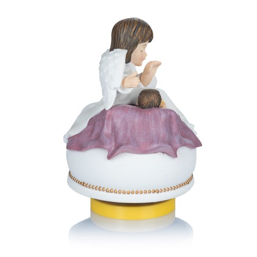 Anioł Stróż z pozytywką 14 cm - różowy lub niebieski - wariant różowy - ujęcie 2
