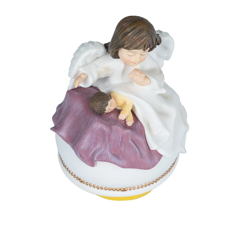 Anioł Stróż z pozytywką 14 cm - różowy lub niebieski - wariant różowy - ujęcie 5