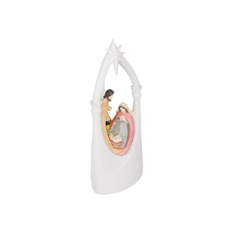 Święta Rodzina Bianco 14,5 cm - podświetlana figurka - ujęcie 3