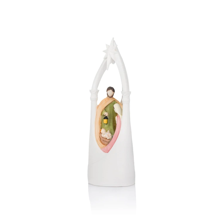 Święta Rodzina Bianco 14,5 cm - podświetlana figurka - ujęcie 4