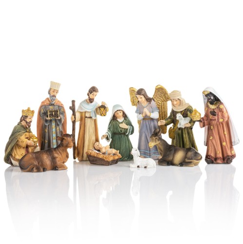 Figurki do szopki Classic 10,5 cm - kolorowy komplet - widok główny