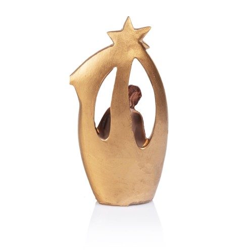 Figurka Świętej Rodziny w złocistym łuku Classic 11 cm - ujęcie 2