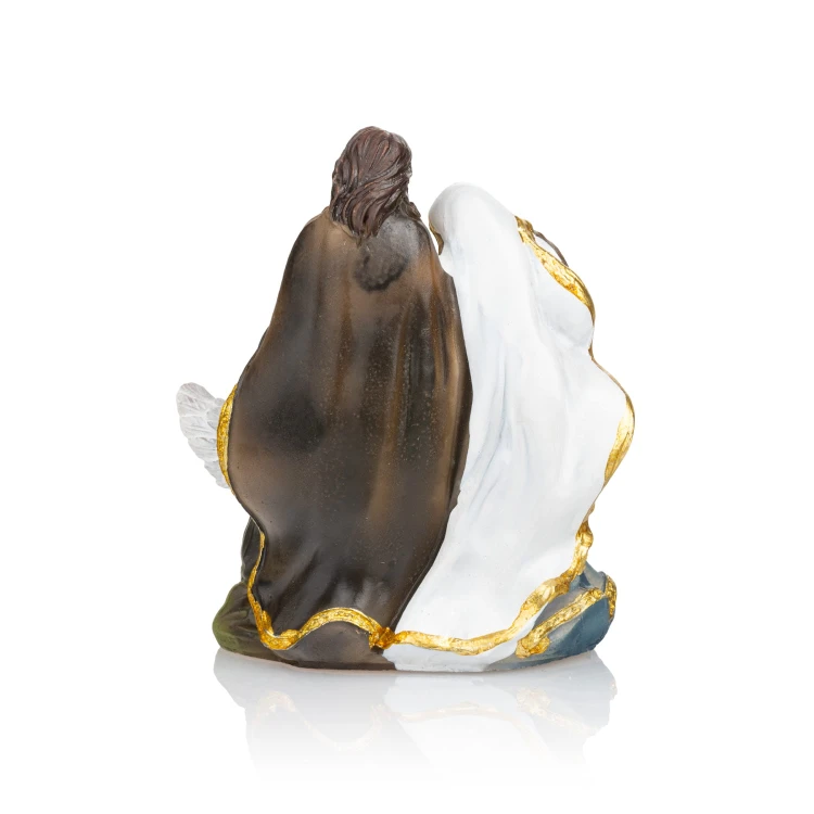 Święta Rodzina z aniołem i zwierzętami Classic 8 cm - ujęcie 2