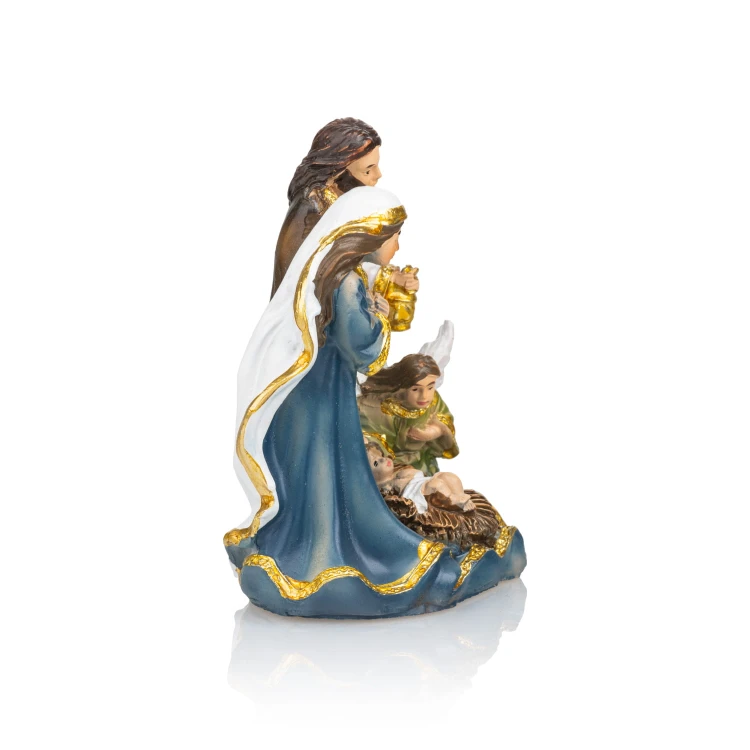 Święta Rodzina z aniołem i zwierzętami Classic 8 cm - ujęcie 3