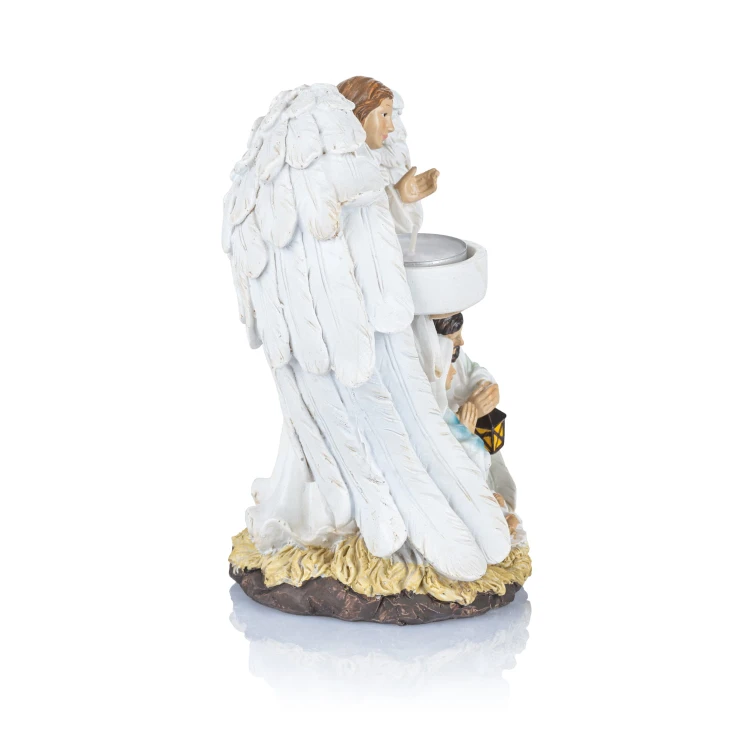 Świecznik ze Świętą Rodziną i aniołem Classic 18 cm - ujęcie 2