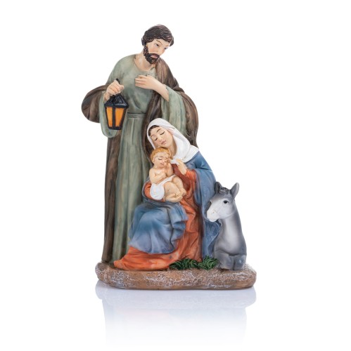 Święta Rodzina z osiołkiem Classic 15 cm - widok główny