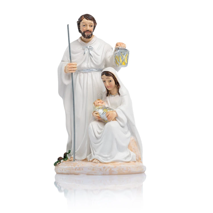 Biała Święta Rodzina z lampą Classic 16 cm - ujęcie 5