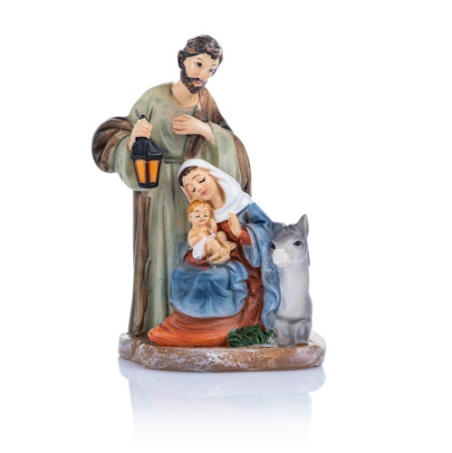 Święta Rodzina z osiołkiem Classic 7,5 cm - widok główny