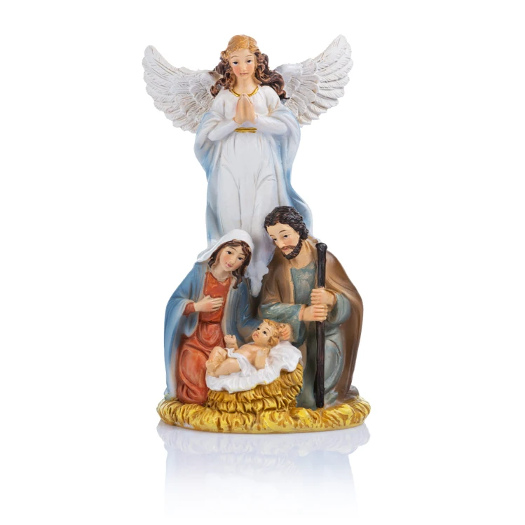 Święta Rodzina pod skrzydłami anioła Classic 15 cm - widok główny