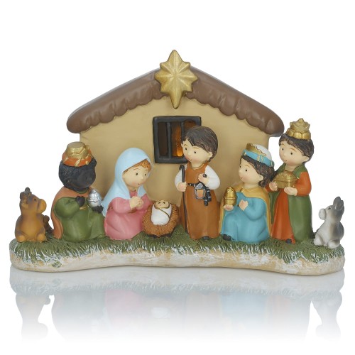 Szopka Classic Kids 14 cm z podświetleniem LED - ujęcie 2