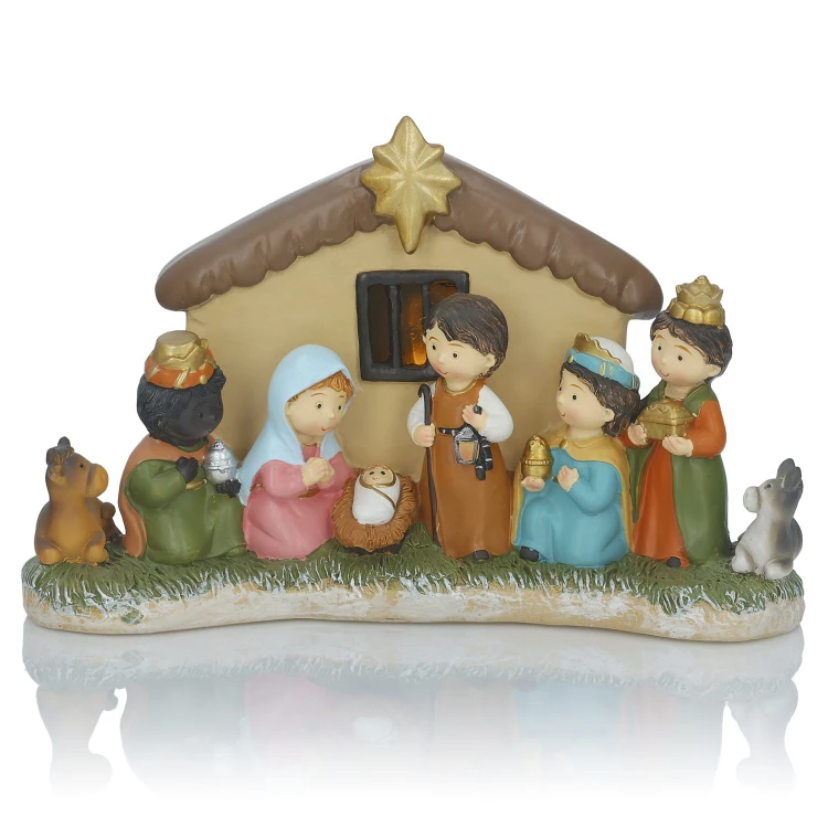 Szopka Classic Kids 14 cm z podświetleniem LED - ujęcie 2