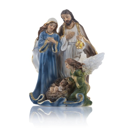 Święta Rodzina z aniołem i zwierzętami Classic 15 cm - widok główny