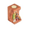 Świecznik ze Świętą Rodziną Classic 12 cm - ceglaste tło - ujęcie 4