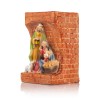 Mały świecznik ze Świętą Rodziną Classic 8 cm - cegła - ujęcie 2