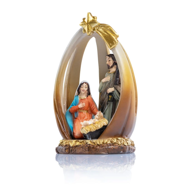 Święta Rodzina w złocistym owalu Classic 11 cm - ujęcie 4
