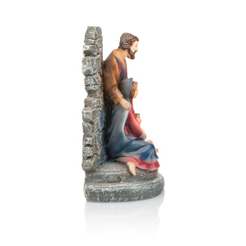 Święta Rodzina na tle szarego muru Classic 12 cm - ujęcie 2