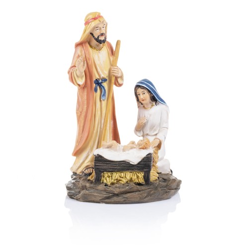 Święta Rodzina z Józefem w jasnym płaszczu Classic 15 cm - widok główny