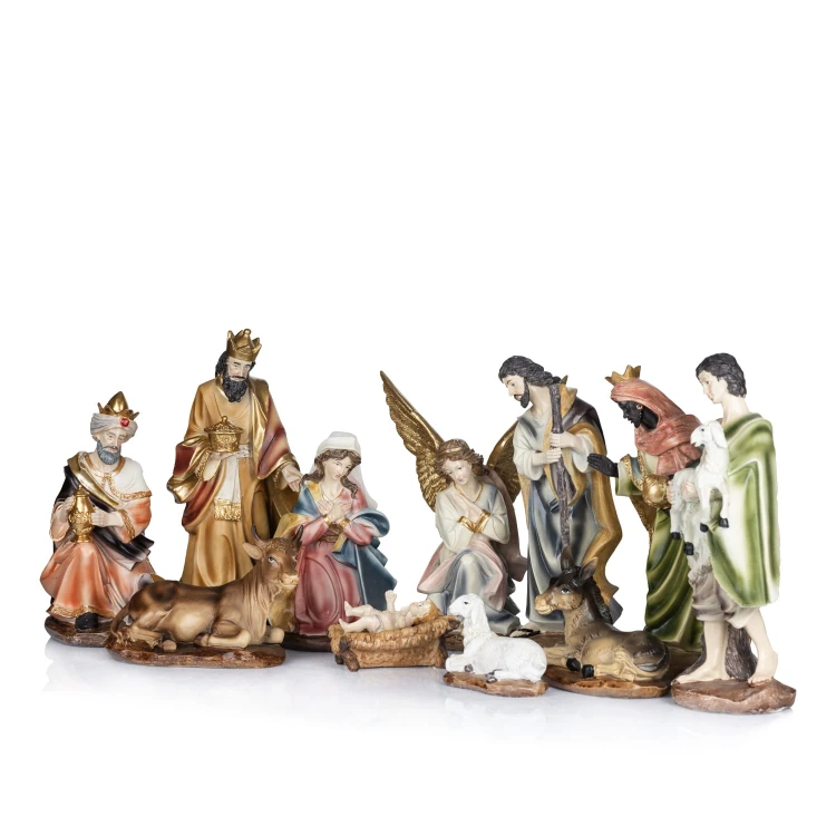 Zestaw figurek do szopki Classic - kompozycja 31 x 12 cm - ujęcie 3