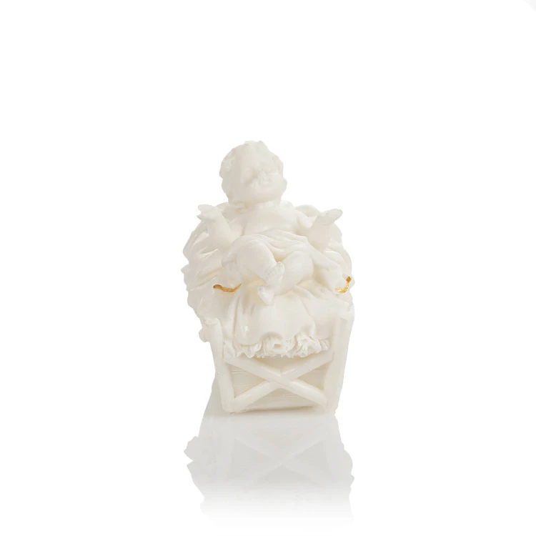 Biało-złocista szopka Classic 30 cm - zestaw figur - ujęcie 4