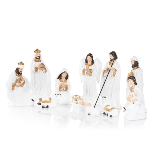 Biało-złociste figurki do szopki Classic 16,5 cm - ujęcie 2