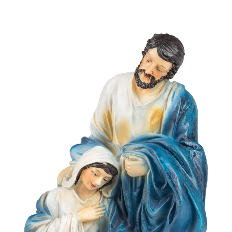 Święta Rodzina w błękitnych szatach Classic 15 cm - ujęcie 5