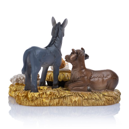 Małe Dzieciątko Jezus ze zwierzętami Classic 7 cm - ujęcie 2