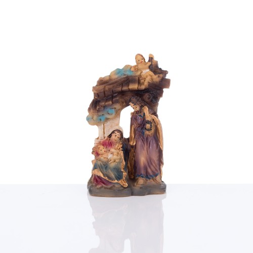 Miniaturowa Święta Rodzina w grocie Classic 6,5 cm - widok główny