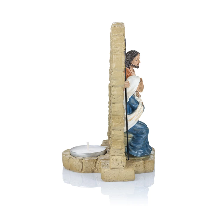 Świecznik ze Świętą Rodziną w łuku Classic 15 cm - ujęcie 2