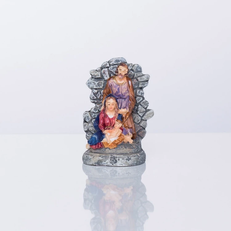 Mała Święta Rodzina na tle muru Classic 6 cm - widok główny