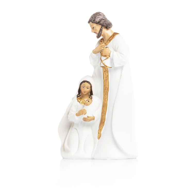 Biało-złocista figurka Świętej Rodziny Classic 15,5 cm - ujęcie 4