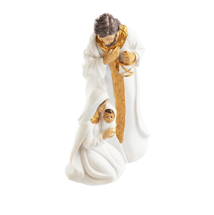 Biało-złocista figurka Świętej Rodziny Classic 15,5 cm - ujęcie 5