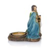 Świecznik ze Świętą Rodziną Classic 12 cm - zielony płaszcz - ujęcie 2