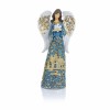 Aniołek Decorato 12 cm - gołąb, modlitwa lub śnieżynka - wzór śnieżynka