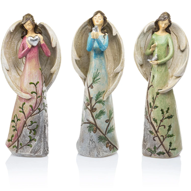 Anioł Decorato 25 cm - gołąb, gwiazda lub serce - widok główny