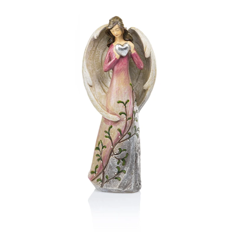 Anioł Decorato 25 cm - gołąb, gwiazda lub serce - wzór serce