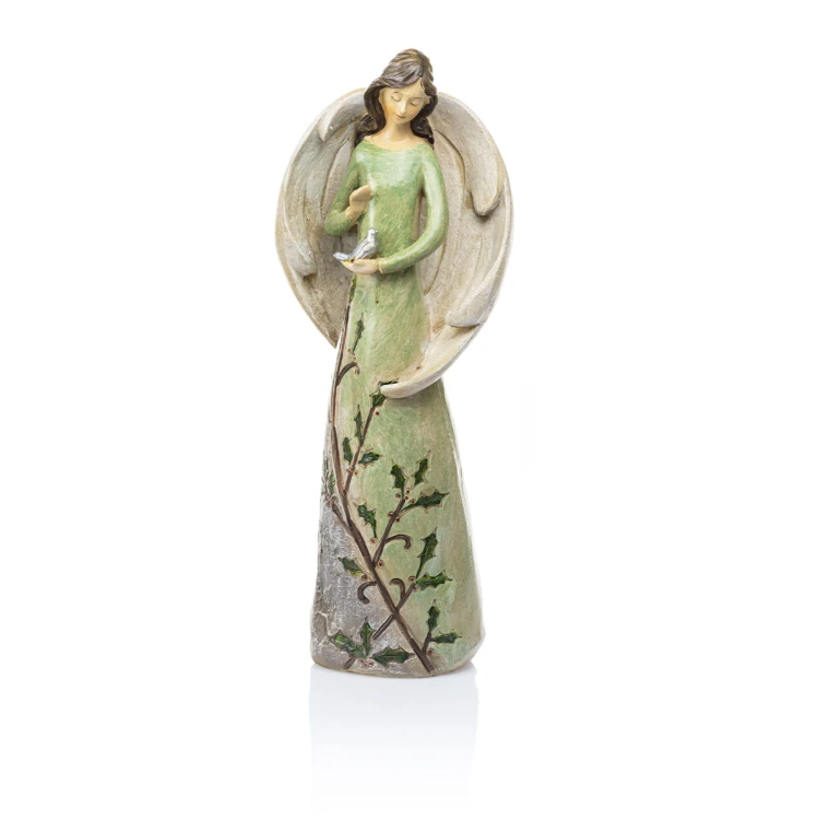 Anioł Decorato 25 cm - gołąb, gwiazda lub serce - wzór gołąb