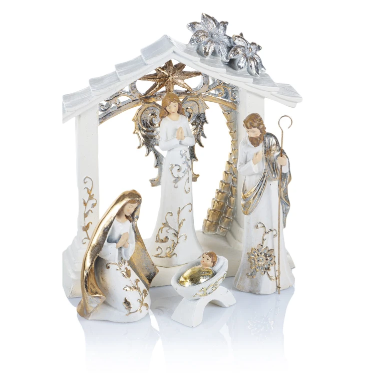 Szopka Decorato 31 cm - jasny komplet 8 elementów - ujęcie 2