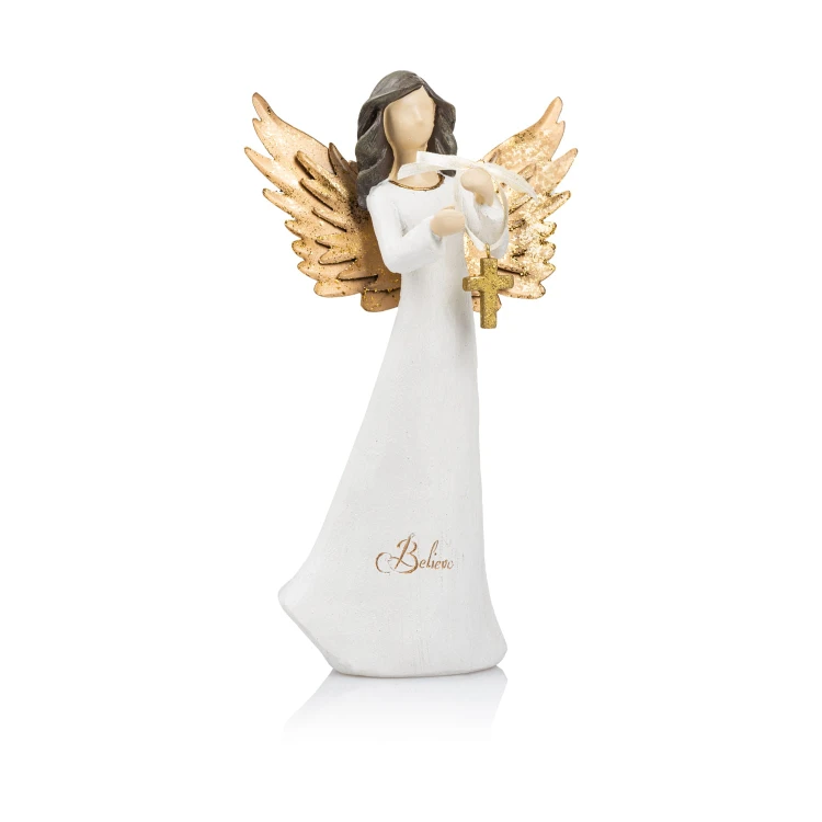 Anioł Decorato 20 cm - z dzieckiem lub krzyżem - wzór C