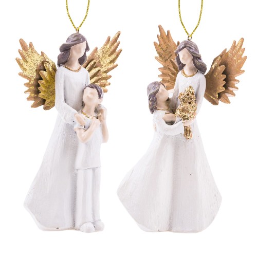 Anioł Stróż z dzieckiem - zawieszka Decorato 12 cm - widok główny