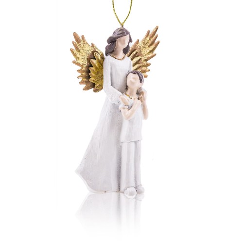Anioł Stróż z dzieckiem - zawieszka Decorato 12 cm - ujęcie 2