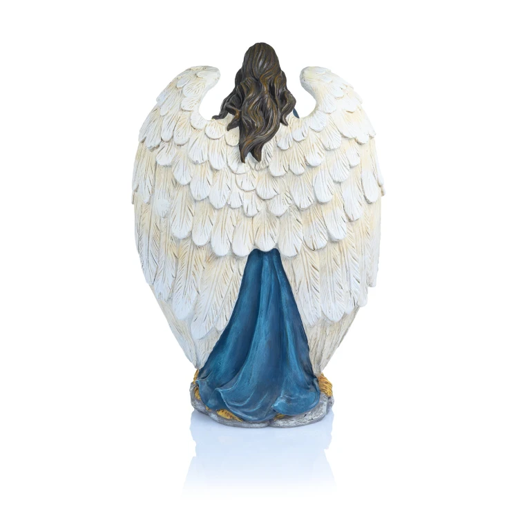 Szopka z aniołem Decorato 45 cm - kolorowe szaty - ujęcie 2