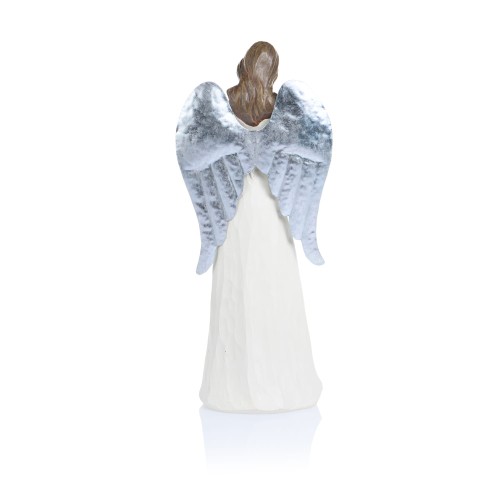 Biały anioł z gwiazdą Decorato 34 cm - ujęcie 2