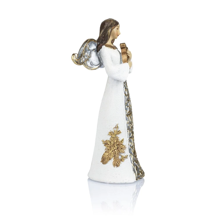 Aniołek muzykujący Decorato 11,5 cm - jasne szaty - ujęcie 3