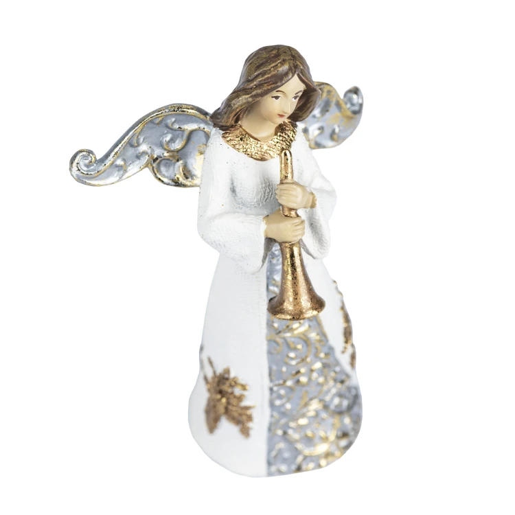 Aniołek muzykujący Decorato 11,5 cm - jasne szaty - ujęcie 11
