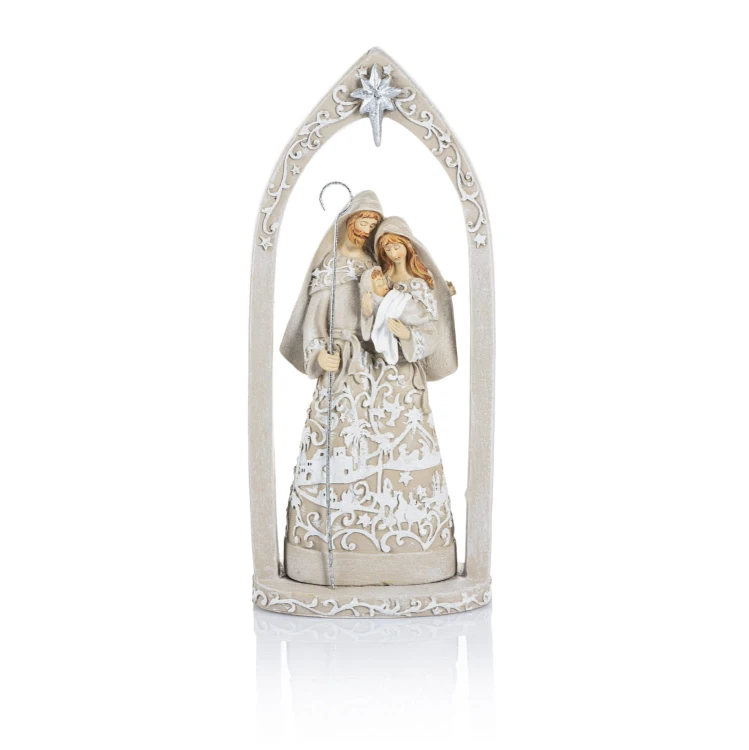 Szopka Decorato 25 cm - Święta Rodzina w ostrołuku - widok główny