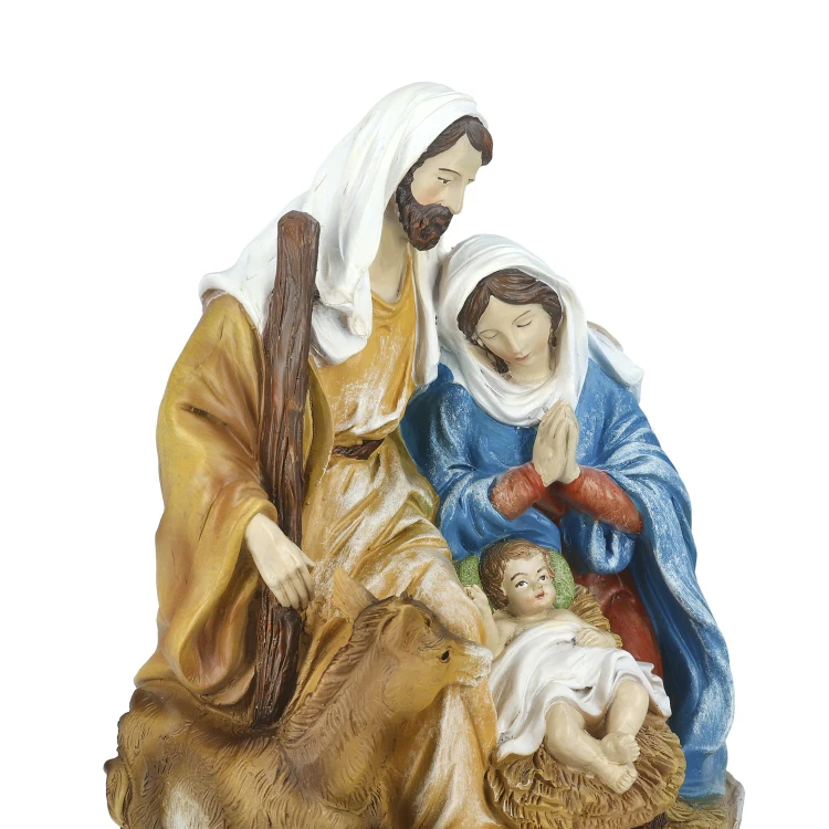 Święta Rodzina ze zwierzętami Decorato 26 cm - ujęcie 5